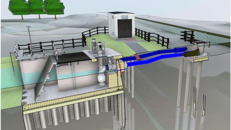 Cross section of the new pumping station that will be built at Horsey.